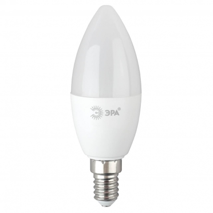 Лампа светодиодная ЭРА E14 6W 6500K матовая B35-6W-865-E14 R Б0045339 цвет белый