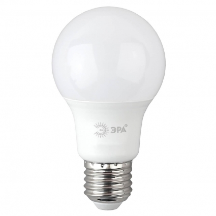 Лампа светодиодная ЭРА E27 10W 6500K матовая A60-10W-865-E27 R Б0045324 цвет белый