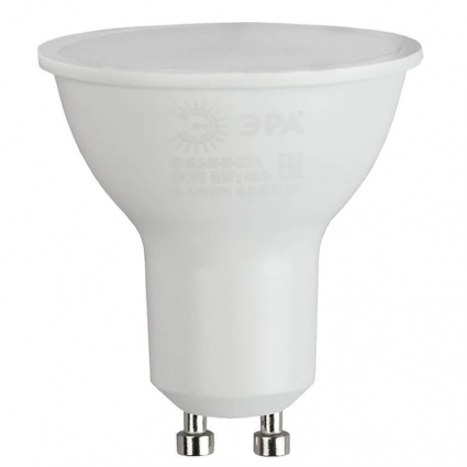 Лампа светодиодная ЭРА GU10 9W 6500K матовая MR16-9W-865-GU10 R Б0045352 цвет белый