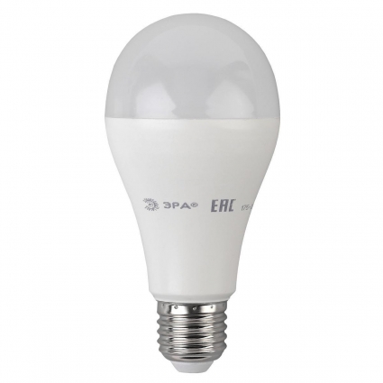 Лампа светодиодная ЭРА E27 20W 2700K матовая LED A65-20W-827-E27 R Б0050687 цвет белый