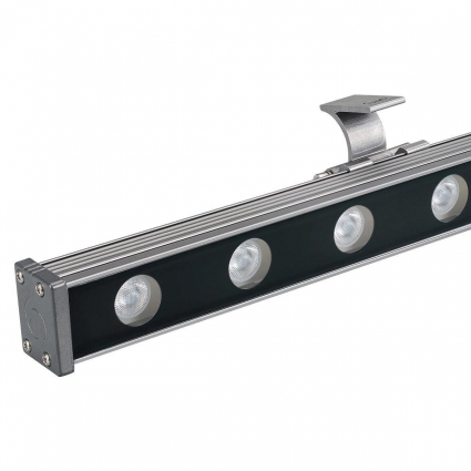 Линейный светодиодный прожектор Arlight AR-LINE-1000-18W Warm3000 (GR, 15x60 deg, 230V) 041730, в современном стиле, цвет серый