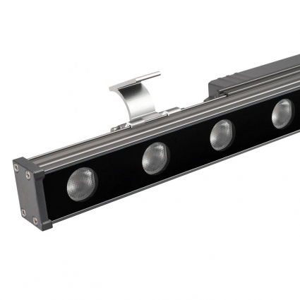 Линейный светодиодный прожектор Arlight AR-LINE-500-9W Warm3000 (GR, 15x60 deg, 230V) 041724, в современном стиле, цвет серый