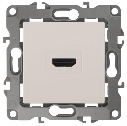 Розетка HDMI ЭРА 12 12-3114-02 Б0027482 в современном стиле, цвет белый