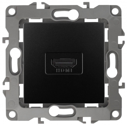 Розетка HDMI ЭРА 12 12-3114-05 Б0027485 в стиле Хай-тек, цвет серый