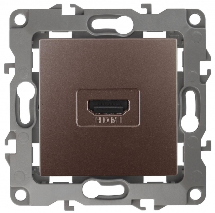 Розетка HDMI ЭРА 12 12-3114-13 Б0027488 в стиле модерн, цвет бронза