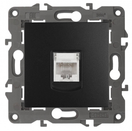 Розетка информационная RJ45 ЭРА Elegance 14-3107-05 Б0034306 в стиле Хай-тек, цвет серый