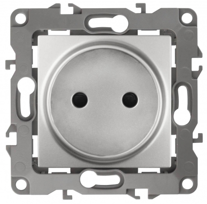 Розетка ЭРА 12 2P 16A 250V 12-2105-03 Б0018256 в стиле Хай-тек, цвет серый