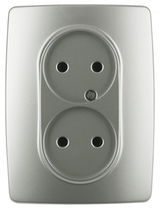Розетка ЭРА 12 2x2P 16A 250V 12-2107-15 Б0031247 в стиле модерн, цвет белый