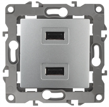 Устройство зарядное USB ЭРА 12 5V-2,1A 12-4110-03 Б0027493, в стиле Хай-тек, цвет серый