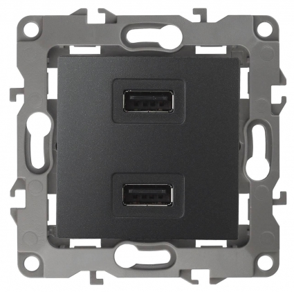 Устройство зарядное USB ЭРА 12 5V-2,1A 12-4110-05 Б0027495, в стиле Хай-тек, цвет серый