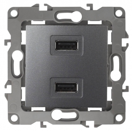 Устройство зарядное USB ЭРА 12 5V-2,1A 12-4110-12 Б0027497, в стиле Хай-тек, цвет серый