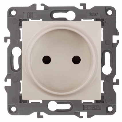 Розетка ЭРА Elegance 2P 16A 250V 14-2105-02 Б0034285 в современном стиле, цвет белый