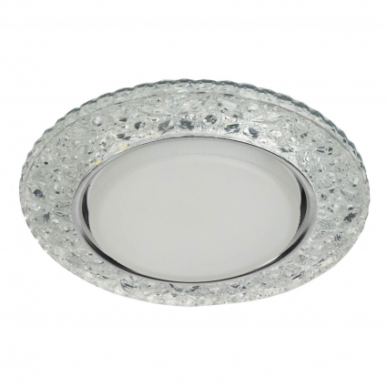 Встраиваемый светильник ЭРА LED с подсветкой DK LD25 SL/WH Б0029635, в стиле модерн, цвет серебро