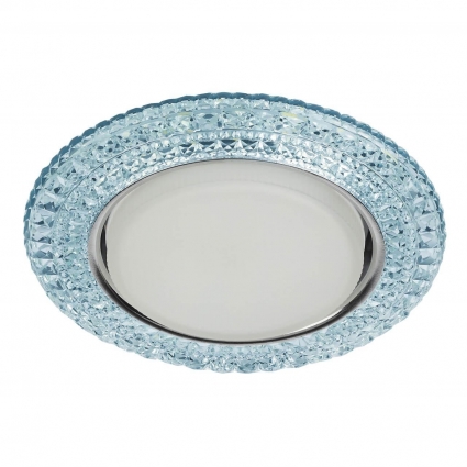Встраиваемый светильник ЭРА LED с подсветкой DK LD26 BL/WH Б0029639, в стиле модерн, цвет голубой