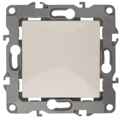 Кнопка ЭРА 12 10AX 250V слоновая кость 12-1111-02 Б0047831 в стиле модерн, цвет белый