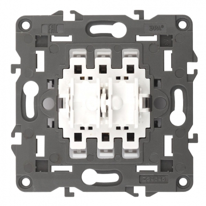 Переключатель для жалюзи ЭРА 12 10AX 250V 12-1110-99 Б0047829 в стиле модерн, цвет серый