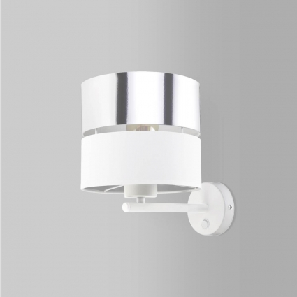 Бра TK Lighting 4175 Hilton Silver в современном стиле, цвет белый, мощность 60 Вт