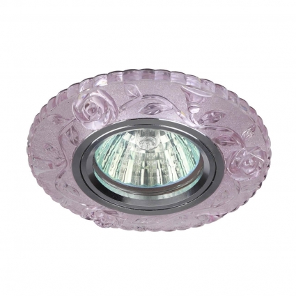 Встраиваемый светильник ЭРА LED с подсветкой DK LD16 PK/WH Б0028084, в стиле модерн, цвет розовый