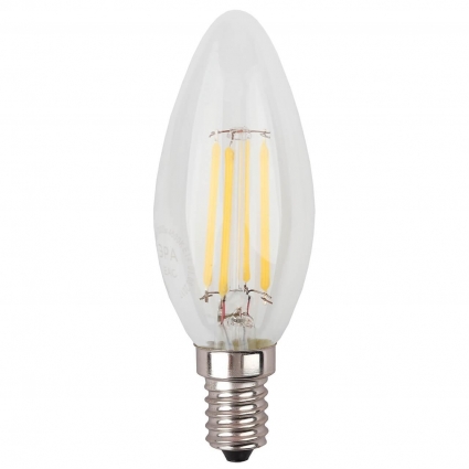 Лампа светодиодная филаментная ЭРА E14 11W 2700K прозрачная F-LED B35-11w-827-E14 Б0046985 цвет прозрачный
