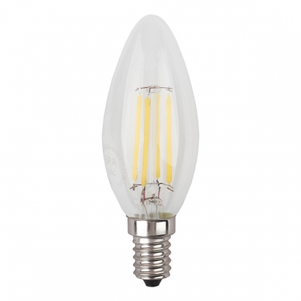 Лампа светодиодная филаментная ЭРА E14 11W 4000K прозрачная F-LED B35-11w-840-E14 Б0046987 цвет прозрачный