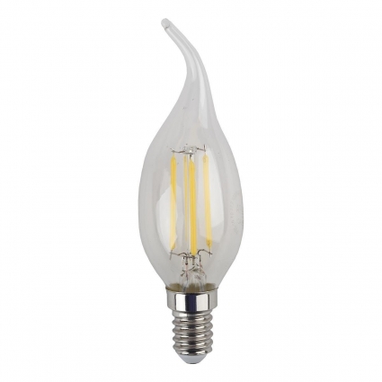Лампа светодиодная филаментная ЭРА E14 9W 2700K прозрачная F-LED BXS-9W-827-E14 Б0047003 цвет прозрачный