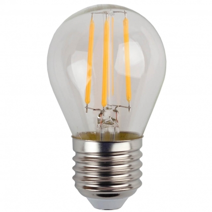 Лампа светодиодная филаментная ЭРА E27 11W 2700K прозрачная F-LED P45-11w-827-E27 Б0047013 цвет прозрачный