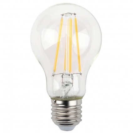 Лампа светодиодная филаментная ЭРА E27 15W 2700K прозрачная F-LED A60-15W-827-E27 Б0046981 цвет прозрачный
