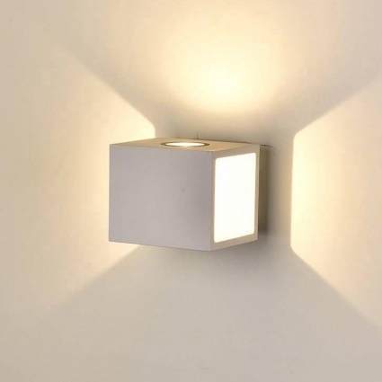Уличный настенный светодиодный светильник DesignLed JY Kub LWA0100A-WH-WW 002796 в современном стиле, цвет белый