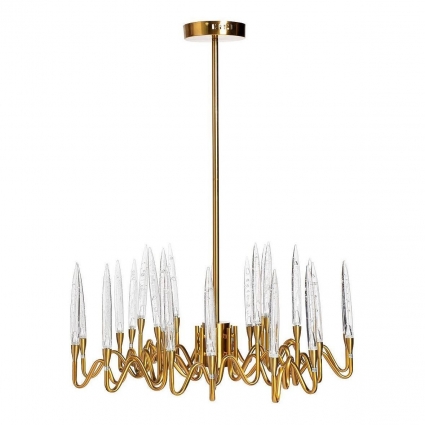 Подвесная люстра Garda Decor K2PG0330-80 в стиле модерн, цвет латунь
