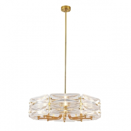 Подвесная люстра Indigo Zaffiro V12046/8P Brass V000499 в стиле модерн, цвет бронза