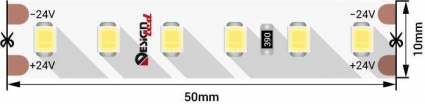 Светодиодная влагозащищенная лента DesignLed 14,4W/m 120LED/m 2835SMD холодный белый 5M 004500, цвет белый, мощность 72 Вт