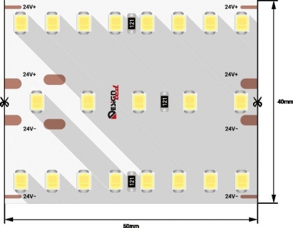 Светодиодная влагозащищенная лента DesignLed 40W/m 420LED/m 2835SMD нейтральный белый 2,5M 003247, цвет белый, мощность 100 Вт