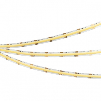 Светодиодная лента Arlight 7W/m 378LED/m CSPSMD теплый белый 5М SPI-COB-X378-12mm 24V 041736 цвет желтый, мощность 35 Вт