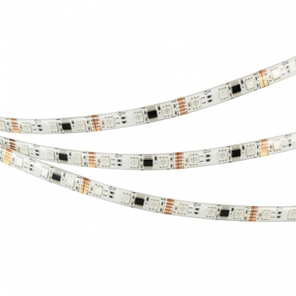 Светодиодная лента герметичная Arlight 14W/m 60LED/m 5060SMD разноцветный 5М DMX-SE-B60-10mm 12V 039604 в современном стиле, цвет белый