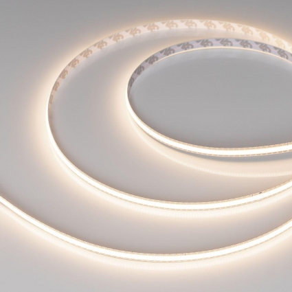 Светодиодная лента Arlight 11W/m 544Led/m CSP теплый белый 5M COB-X544-8mm 24V Warm3500 043415 мощность 55 Вт