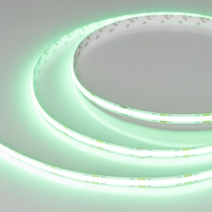 Светодиодная лента Arlight 11,5W/m 544Led/m CSP зеленый 5M COB-X544-8mm 24V Green 032174(2), мощность 57.5 Вт
