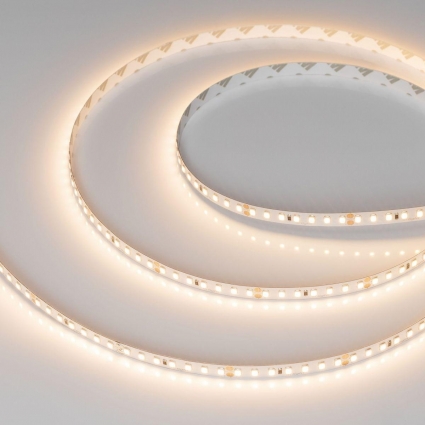 Светодиодная лента Arlight 10W/m 140Led/m 2835SMD теплый белый 5M UL-A140-8mm 24V Warm3000 046976 цвет белый, мощность 50 Вт