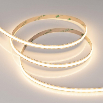 Светодиодная лента Arlight 11W/m 528Led/m CSP теплый белый 5M COB-X528-8mm 12V Warm3000 041794 мощность 55 Вт