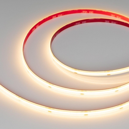 Светодиодная влагозащищенная лента Arlight 10W/m 480Led/m CSP теплый белый 5M герметичная COB-SE-X480-8mm 24V Warm2700 045857 мощность 50 Вт