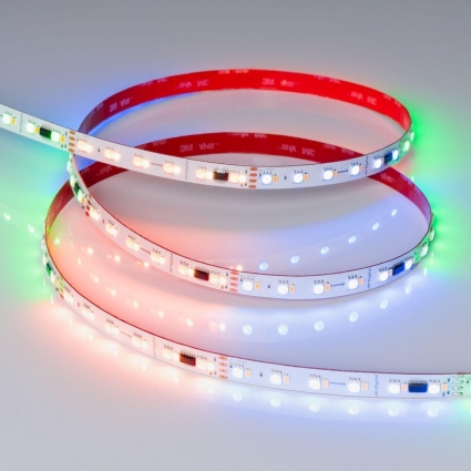 Светодиодная лента Arlight Бегущий огонь 6W/m 60Led/m 5060/2835SMD разноцветный/холодный белый 5M SPI-BA120-12mm 24V RGBW-White-PX6-BPT 040622 цвет белый, мощность 30 Вт