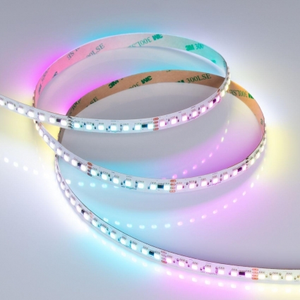 Светодиодная лента Arlight Бегущий огонь 22W/m 140Led/m 3535SMD разноцветный 5M SPI-F140-10mm 24V RGB-PX7-BPT 043132 цвет белый, мощность 110 Вт
