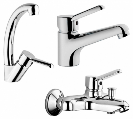 Смеситель VitrA Viva комплект однорычажный, хром, высота излива 6.7 см