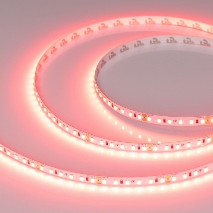 Светодиодная лента Arlight 6W/m 120Led/m 2835SMD алый 5M RT-A120-8mm 24V Scarlet 043383 цвет белый, мощность 30 Вт