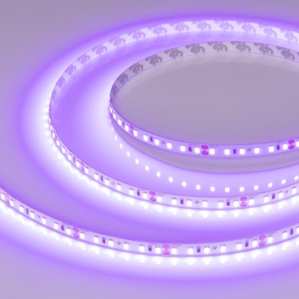 Светодиодная лента Arlight 6W/m 120Led/m 2835SMD фиолетовый 5M RT-A120-8mm 24V Violet 043384 цвет белый, мощность 30 Вт