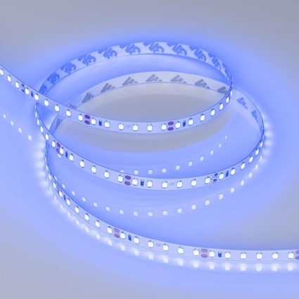 Светодиодная лента Arlight 6W/m 120Led/m 2835SMD синий 5M RT-A120-8mm 24V Blue 008783(3) цвет белый, мощность 30 Вт
