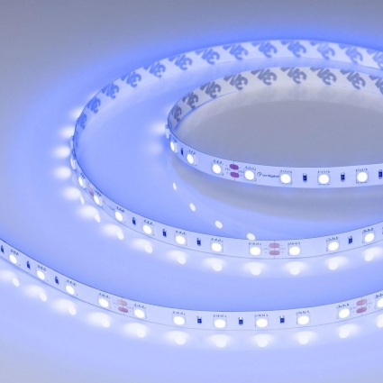 Светодиодная лента Arlight 4W/m 60Led/m 5060SMD синий 5M RT-B60-10mm 24V Blue 008819(3) цвет белый, мощность 20 Вт