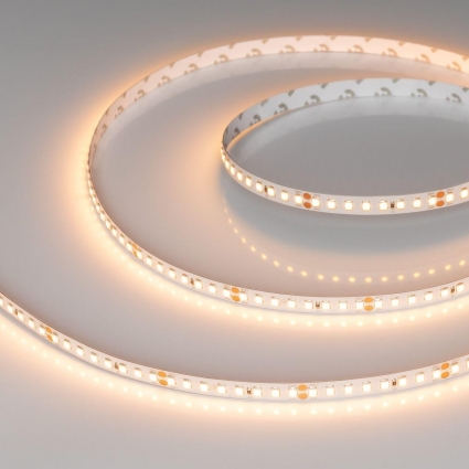 Светодиодная лента Arlight 12W/m 160Led/m 2835SMD теплый белый 5M RT-A160-8mm 24V Warm2400 028561(2) цвет белый