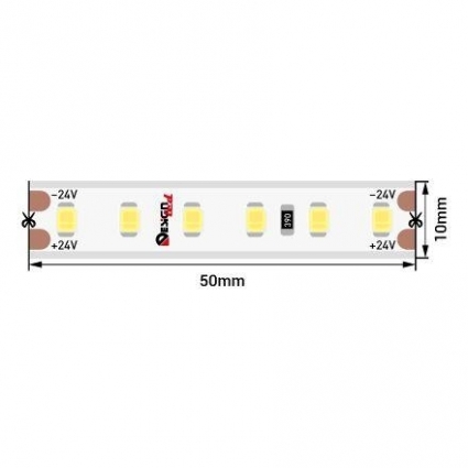 Светодиодная влагозащищенная лента DesignLed 14,4W/m 120120Led/m 2835SMD теплый белый 5M DSG2120-24-WW-65 007784, цвет белый, мощность 72 Вт