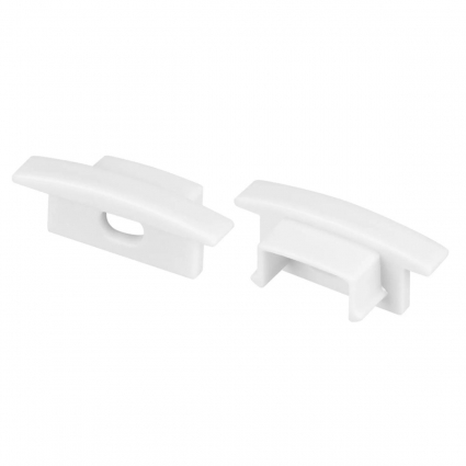 Заглушка Arlight 2 шт. LINE-2308-F с отверстием WHITE 044238, в современном стиле, цвет белый