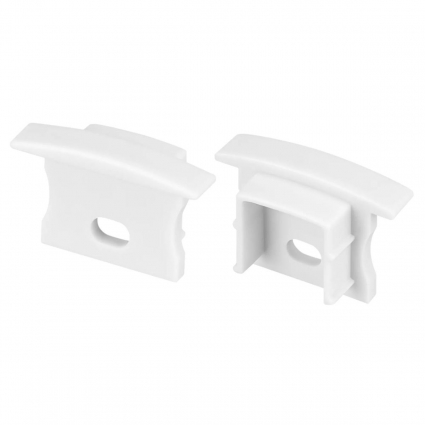 Заглушка Arlight 2 шт. LINE-2315-F с отверстием WHITE 044266, в современном стиле, цвет белый